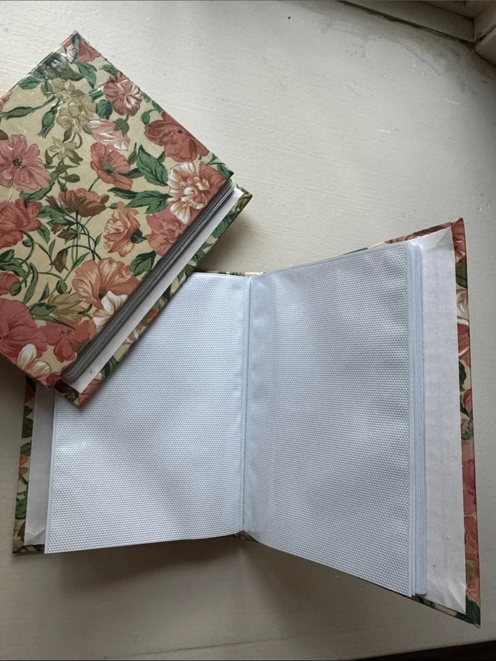 Two Vintage Floral Photo Albums